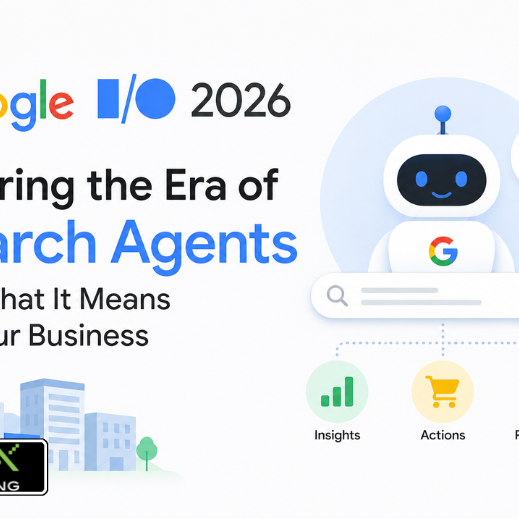 generate a image on Google I/O 2026: Entering the Era of Search Agents and What It Means for Your Business